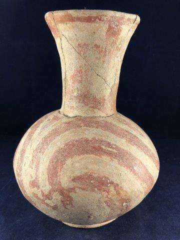 QUAPAW RED & WHITE SWIRL WATERBOTTLE    POTTERY (1 of 6)