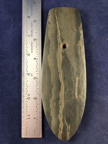 LARGE SLATE PENDANT    INDIAN ARTIFACT ARROWHEAD (1 of 4)