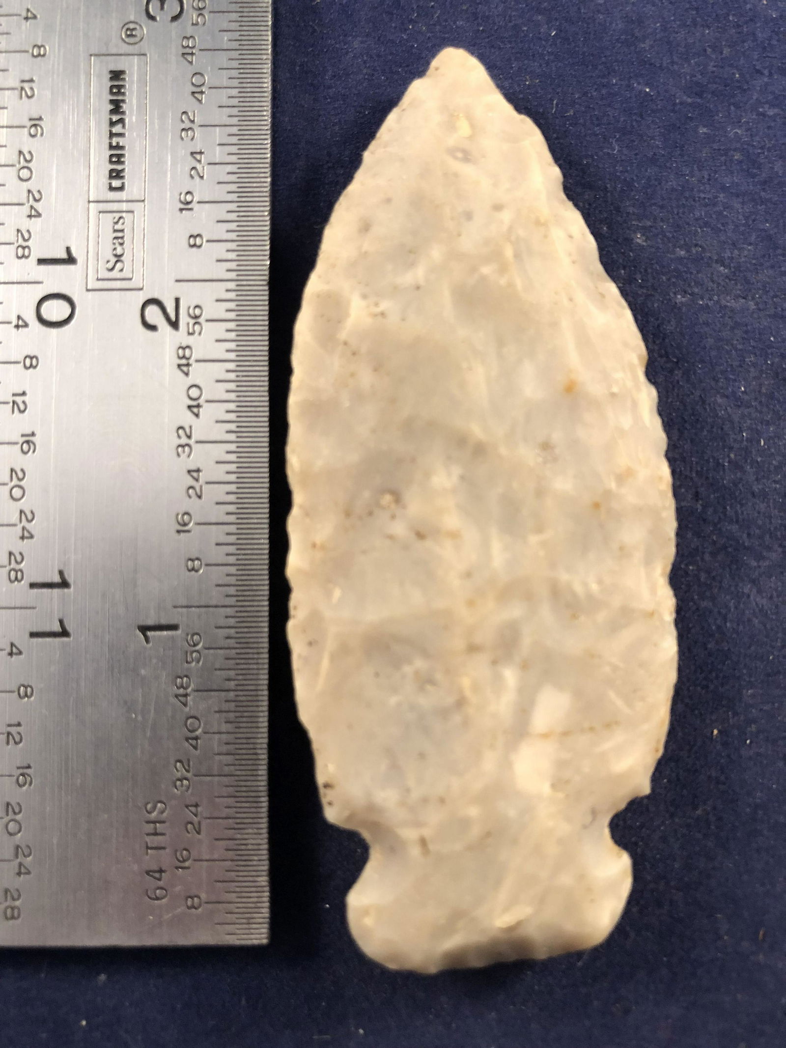 SIDE NOTCH          INDIAN ARTIFACT ARROWHEAD (1 of 4)