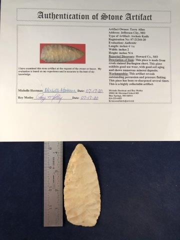 ARCHAIC KNIFE      WITH COA (1 of 5)