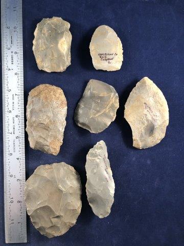 7 HORNSTONE CACHE BLADES     INDIAN ARTIFACT ARROWHEAD (1 of 3)