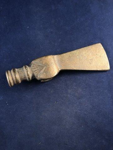 BRASS TOMAHAWK PIPE HEAD    INDIAN ARTIFACT ARROWHEAD (1 of 5)