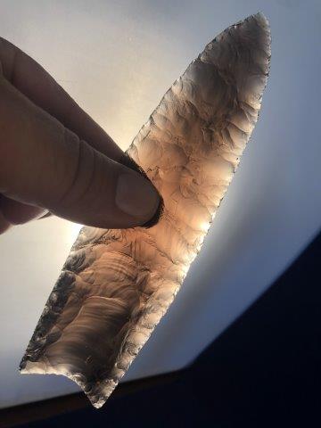 OBSIDIAN CLOVIS     INDIAN ARTIFACT ARROWHEAD (1 of 4)