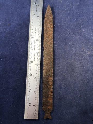 IRON TRADE BLADE PART OF CACHE     INDIAN ARTIFACT (1 of 3)