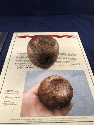 DISCOIDAL       WITH COA     INDIAN ARTIFACT ARROWHEAD (1 of 5)