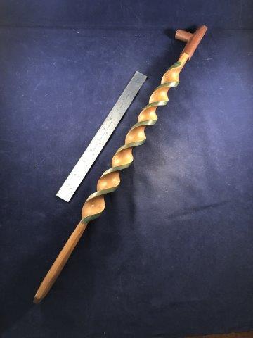 CATLINITE PIPE WITH TWISTED STEM     INDIAN ARTIFACT (1 of 12)