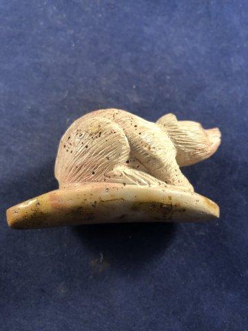 HOPEWELL BEAR EFFIGY PIPE     INDIAN ARTIFACT ARROWHEAD (1 of 5)