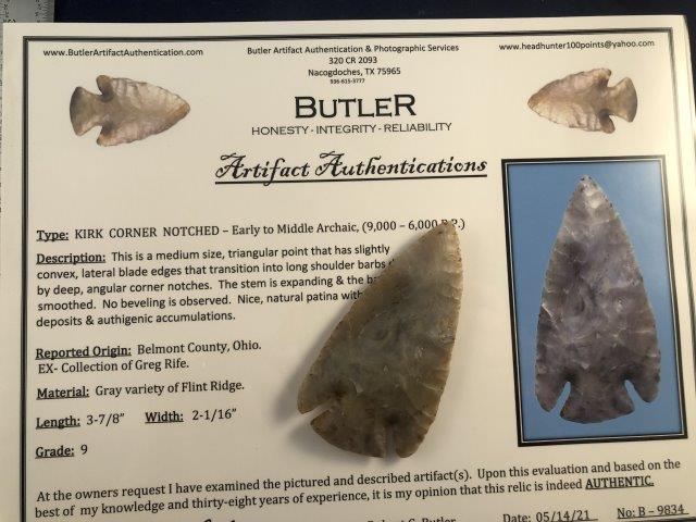 KIRK CORNER NOTCHED                   WITH COA (1 of 4)