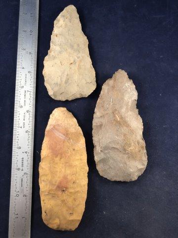 3 WELL MADE BLADES     INDIAN ARTIFACT ARROWHEAD (1 of 2)