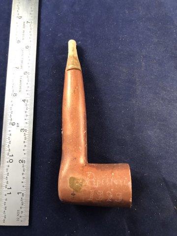 CATILINITE PIPE WITH STEM    INDIAN ARTIFACT ARROWHEAD (1 of 3)