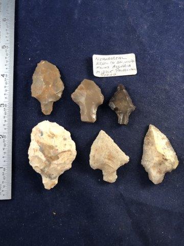 6 ARROW POINTS     INDIAN ARTIFACT ARROWHEAD (1 of 1)