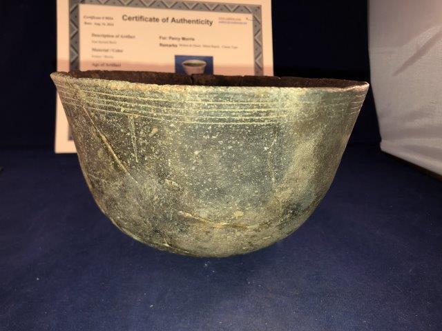 EAST INCISED BOWL       WITH COA (1 of 4)