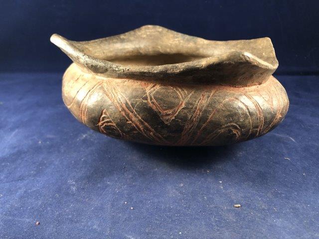 4 PEAK CADDO ENGRAVED BOWL     WITH COA (1 of 4)
