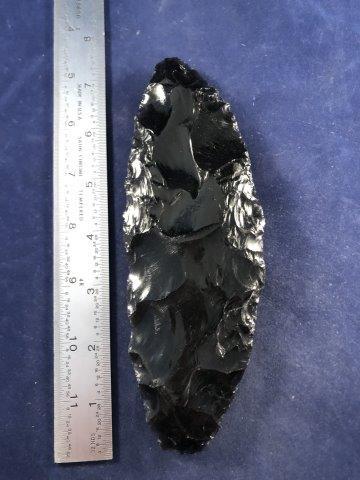 OBSIDIAN BLADE     INDIAN ARTIFACT ARROWHEAD (1 of 1)