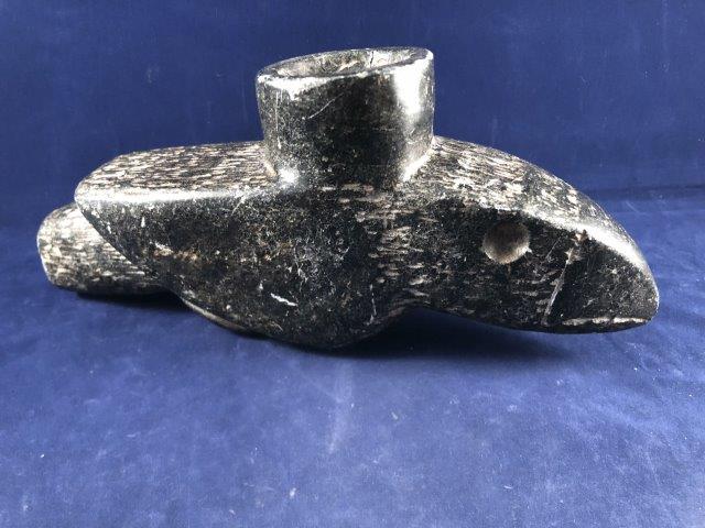 CROW EFFIGY STONE PIPE      INDIAN ARTIFACT ARROWHEAD (1 of 4)