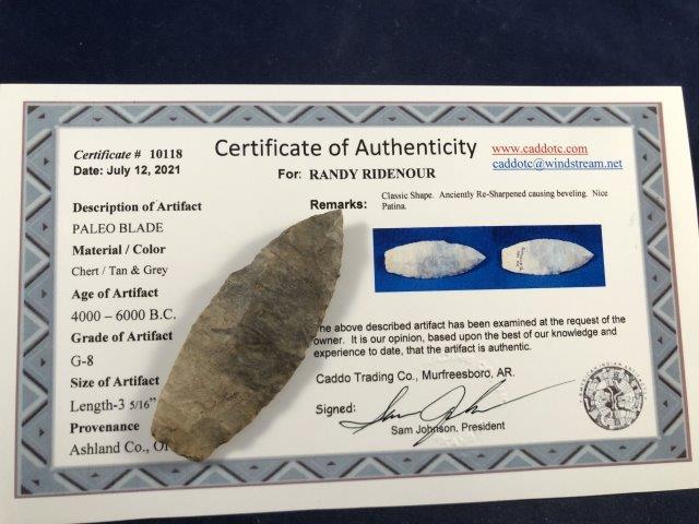 PALEO BLADE          WITH COA (1 of 4)