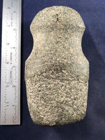 GROOVED AXE INDIAN ARTIFACT ARROWHEAD: THIS BEAUTIFUL NATIVE AMERICAN INDIAN ARTIFACT IS 5&1/2 INCHES LONG. IT IS FROM MISSOURI. IT WILL MAKE A GREAT ADDITION TO YOUR COLLECTION! KEY WORDS: NATIVE AMERICAN INDIAN ARTIFACT ARTIFACTS ARROWHE