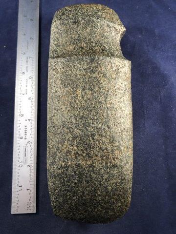 GROOVED AXE INDIAN ARTIFACT ARROWHEAD: THIS BEAUTIFUL NATIVE AMERICAN INDIAN ARTIFACT IS 9 INCHES LONG. IT IS FROM ADAIR COUNTY IOWA. IT WILL MAKE A GREAT ADDITION TO YOUR COLLECTION! KEY WORDS: NATIVE AMERICAN INDIAN ARTIFACT ARTIFACTS AR