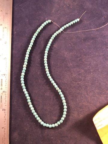 TRADE BEADS INDIAN ARTIFACT ARROWHEAD: THESE BEAUTIFUL BEADS ARE @16 INCHES LONG. IT WILL MAKE A GREAT ADDITION TO YOUR COLLECTION! KEY WORDS: NATIVE AMERICAN INDIAN ARTIFACT ARTIFACTS ARROWHEAD ARROWHEADS MISSISSIPPIAN QUAPAW CADDO POTTER