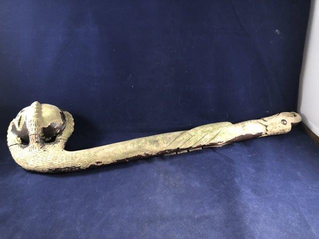 WOODEN EAGLE TALON WAR CLUB     INDIAN ARTIFACT (1 of 3)