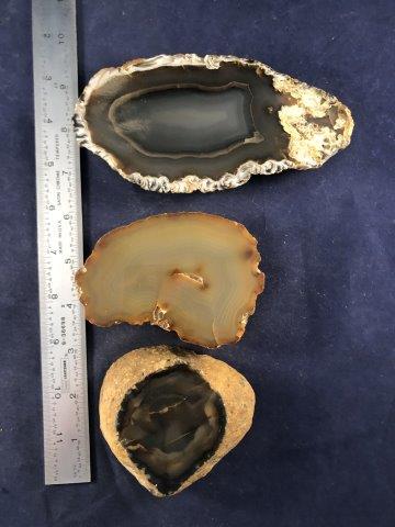 3 NATURAL AGATE SLICES (1 of 2)