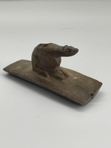 BEAR EFFIGY HOPEWELL PIPE      INDIAN ARTIFACT (1 of 6)