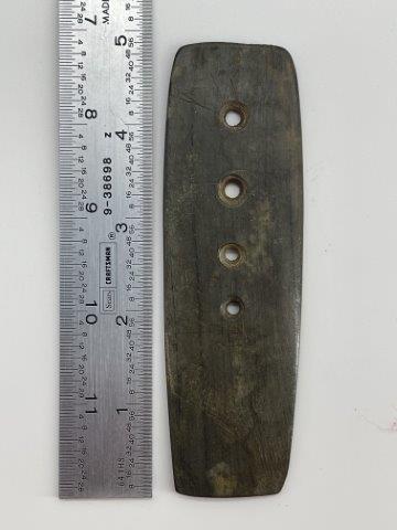 GORGET INDIAN ARTIFACT ARROWHEAD: THIS BEAUTIFUL NATIVE AMERICAN INDIAN ARTIFACT IS 5 INCHES LONG. IT IS FROM MISSOURI. IT WILL MAKE A GREAT ADDITION TO YOUR COLLECTION! KEY WORDS: NATIVE AMERICAN INDIAN ARTIFACT ARTIFACTS ARROWHEAD A