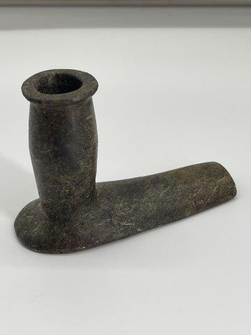 STONE HOPEWELL PLATFORM PIPE     INDIAN ARTIFACT (1 of 7)