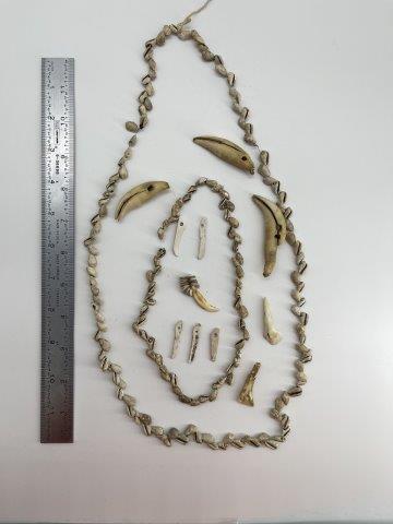 SHELL BEADS , ETC...      INDIAN ARTIFACT ARROWHEAD (1 of 3)