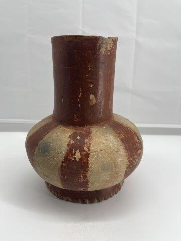 NODENA RED & WHITE WATERBOTTLE      INDIAN ARTIFACT (1 of 5)