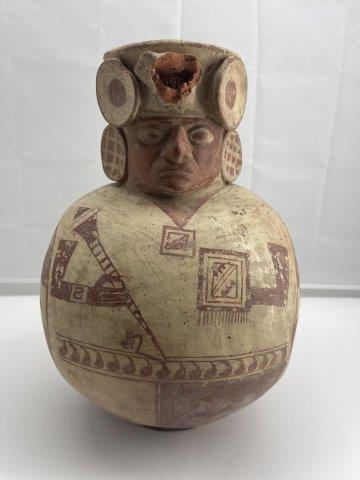MOCHE OPEN TOP HUMAN EFFIGY      INDIAN ARTIFACT (1 of 6)