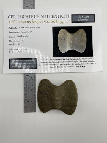 WING BANNERSTONE    INDIAN ARTIFACT ARROWHEAD (1 of 7)