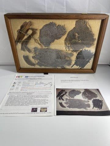 TEXAS SANDAL AND BASKET FRAGMENTS      INDIAN ARTIFACT ARROWHEAD (1 of 4)