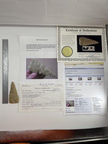 COBBS TRIANGULAR KNIFE      INDIAN ARTIFACT ARROWHEAD (1 of 7)