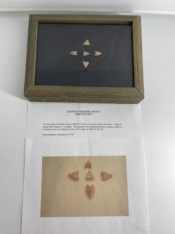 5 NEOLITHIC POINTS      INDIAN ARTIFACT ARROWHEAD (1 of 3)
