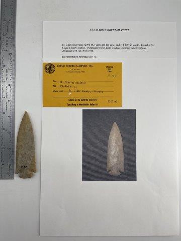 ST. CHARLES DOVETAIL  INDIAN ARTIFACT ARROWHEAD (1 of 5)