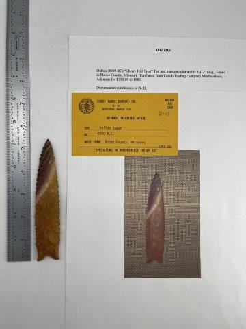 DALTON SPEAR  INDIAN ARTIFACT ARROWHEAD (1 of 5)