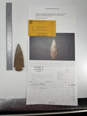 ST. CHARLES DOVETAIL  INDIAN ARTIFACT ARROWHEAD (1 of 4)