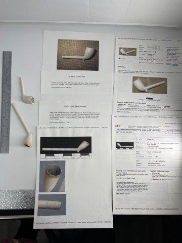 2 TRADE PIPES  INDIAN ARTIFACT ARROWHEAD (1 of 4)