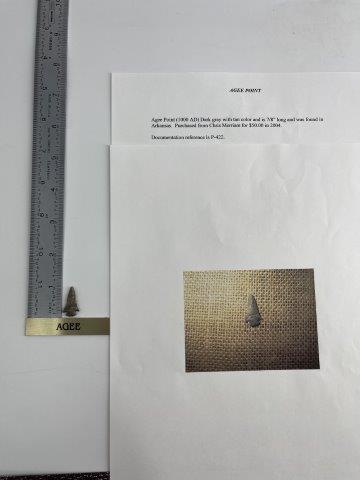 AGEE  INDIAN ARTIFACT ARROWHEAD (1 of 5)