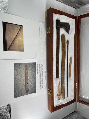 TRADE AXE, BONES WHISTLE, AND ETC  INDIAN ARTIFACT ARROWHEAD (1 of 6)