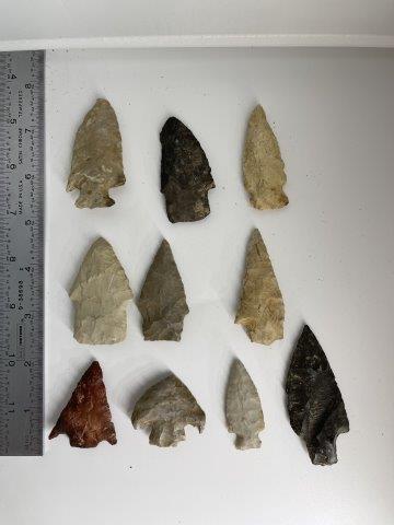 10 ARKANSAS AND OKLAHOMA POINTS  INDIAN ARTIFACT ARROWHEAD (1 of 1)