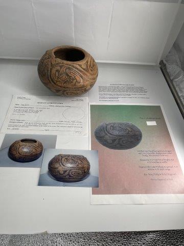 PANAMANIAN PRE-COLUMBIAN BOWL  INDIAN ARTIFACT ARROWHEAD (1 of 6)