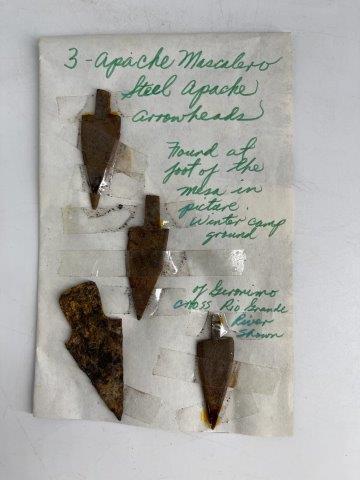 4 IRON TRADE POINTS  INDIAN ARTIFACT ARROWHEAD (1 of 1)