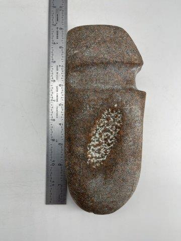GROOVED AXE INDIAN ARTIFACT ARROWHEAD: THIS BEAUTIFUL NATIVE AMERICAN INDIAN ARTIFACT IS 8 INCHES LONG. IT IS FROM IOWA. IT WILL MAKE A GREAT ADDITION TO YOUR COLLECTION! KEY WORDS: NATIVE AMERICAN INDIAN ARTIFACT ARTIFACTS ARROWHEAD ARROW