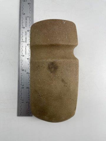 GROOVED AXE INDIAN ARTIFACT ARROWHEAD: THIS BEAUTIFUL NATIVE AMERICAN INDIAN ARTIFACT IS 6&1/2 INCHES LONG. IT WILL MAKE A GREAT ADDITION TO YOUR COLLECTION! KEY WORDS: NATIVE AMERICAN INDIAN ARTIFACT ARTIFACTS ARROWHEAD ARROWHEADS MISSISS