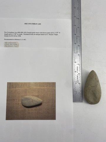 PRE- COLUMBIAN AXE  INDIAN ARTIFACT ARROWHEAD (1 of 5)