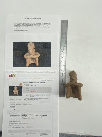 COLIMA CLAY FIGURE  INDIAN ARTIFACT ARROWHEAD (1 of 7)