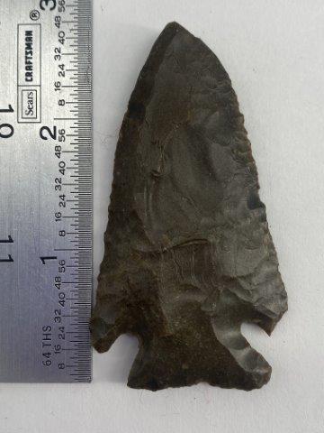 LOST LAKE INDIAN ARTIFACT ARROWHEAD: THIS ARROWHEAD IS 2 & 3/4 INCHES LONG. IT IS FROM TEXAS. EX- BARBARA HEROD COLLECTION. ALL ITEMS HAVE BEEN VIEWED BY SAM JOHNSON, ALL ITEMS ARE AUTHENTIC & HE WILL PAPER EACH PIECE FOR $25 EXTRA. YOU 