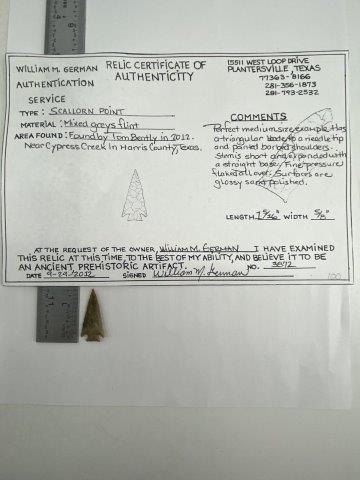 Scallorn Arrowpoint with COA (1 of 5)